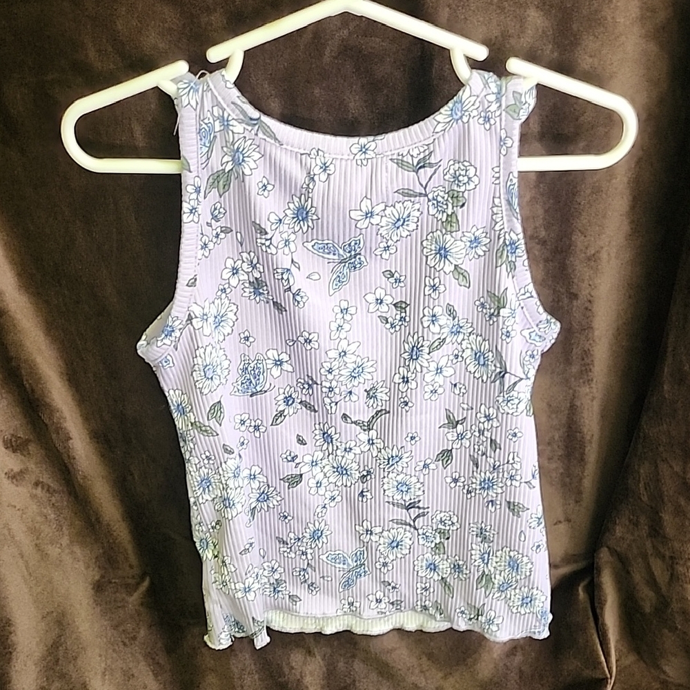 Btween Purple Ruffled Fitted Tank Top Pant Set - Picture 3 of 4